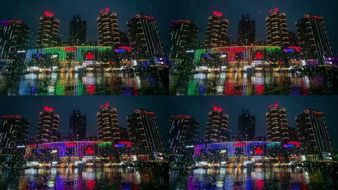 城市夜雨10慢镜头（1080P）