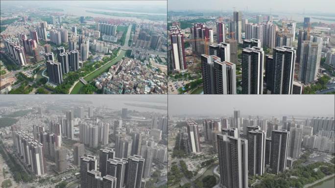 4K广州建筑楼宇建筑群房地产万科城市之光
