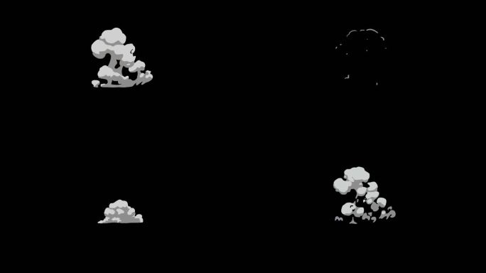 炸弹2d动画mg烟雾爆炸