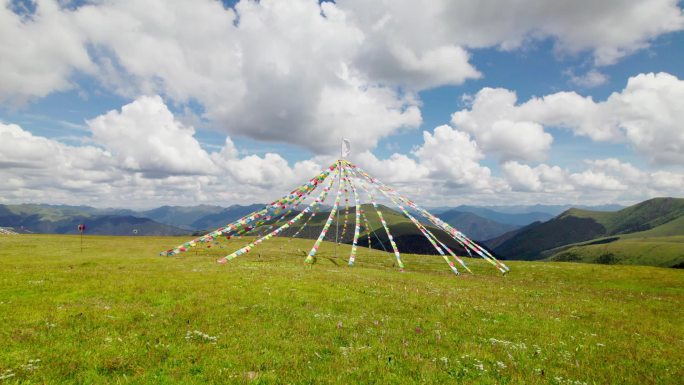 隆达 风马旗 经幡 揽胜 高原 绿水青山