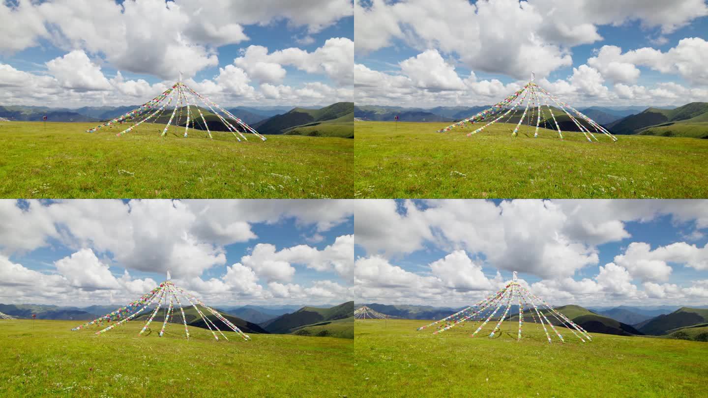 隆达 风马旗 经幡 揽胜 高原 绿水青山