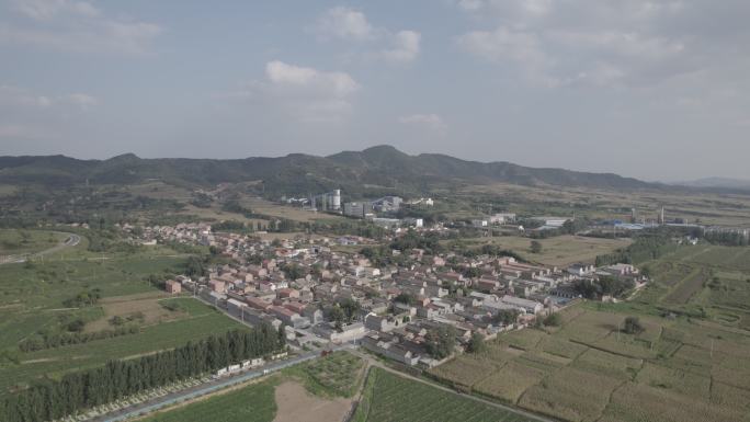 4K航拍实拍山西高平许庄村D-log