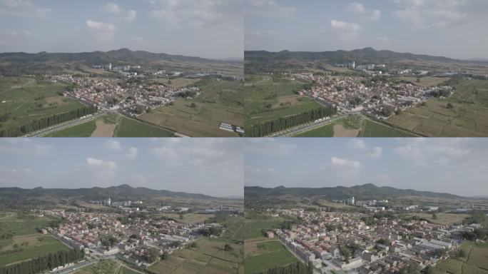 4K航拍实拍山西高平许庄村D-log