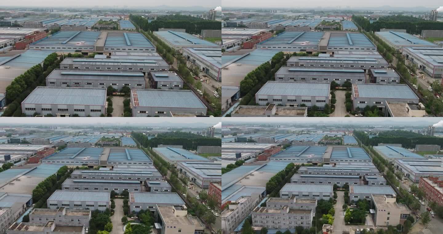 【4K】工业园区产业园区化工厂房航拍