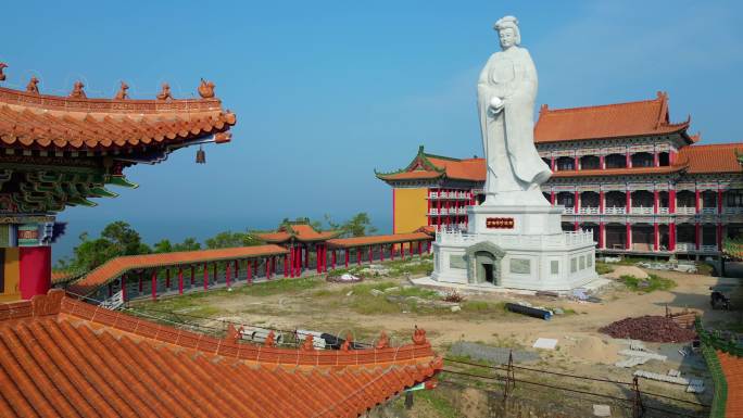 寺庙古建筑近镜特写吉祥石雕匠心工艺