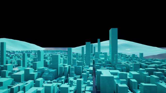 【4k】科技感城市白模微缩景观16