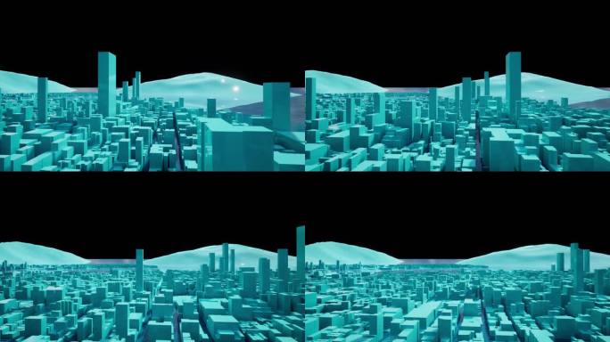 【4k】科技感城市白模微缩景观16