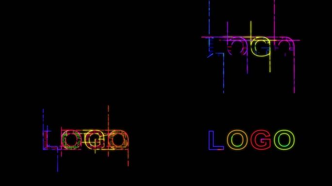 线条划线霓虹特效LOGO演绎4KAE工程