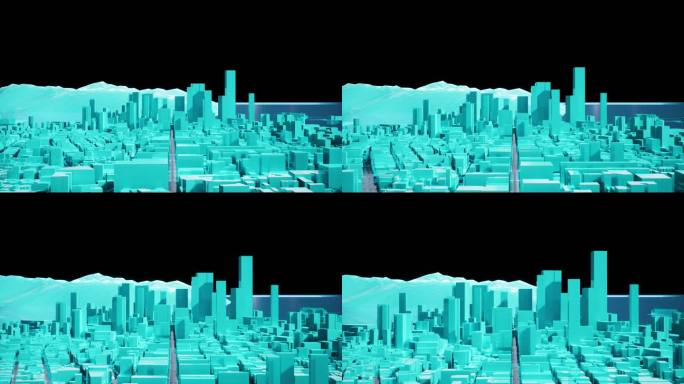 【4k】科技感城市白模微缩景观13