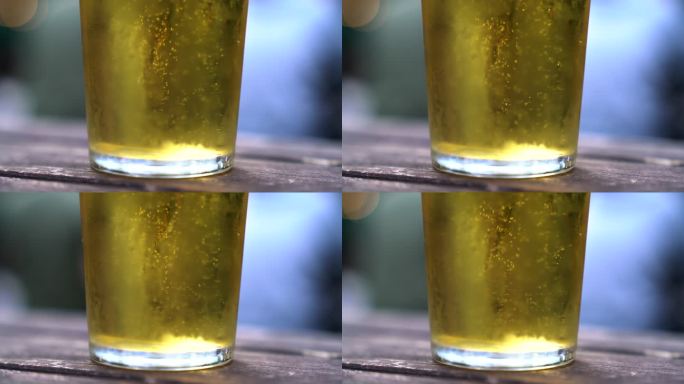 一品脱啤酒玻璃杯金色低浓度