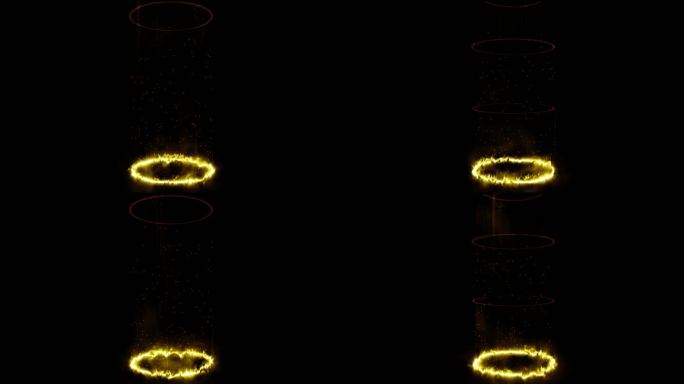 金色能量柱动态视频素材带通道