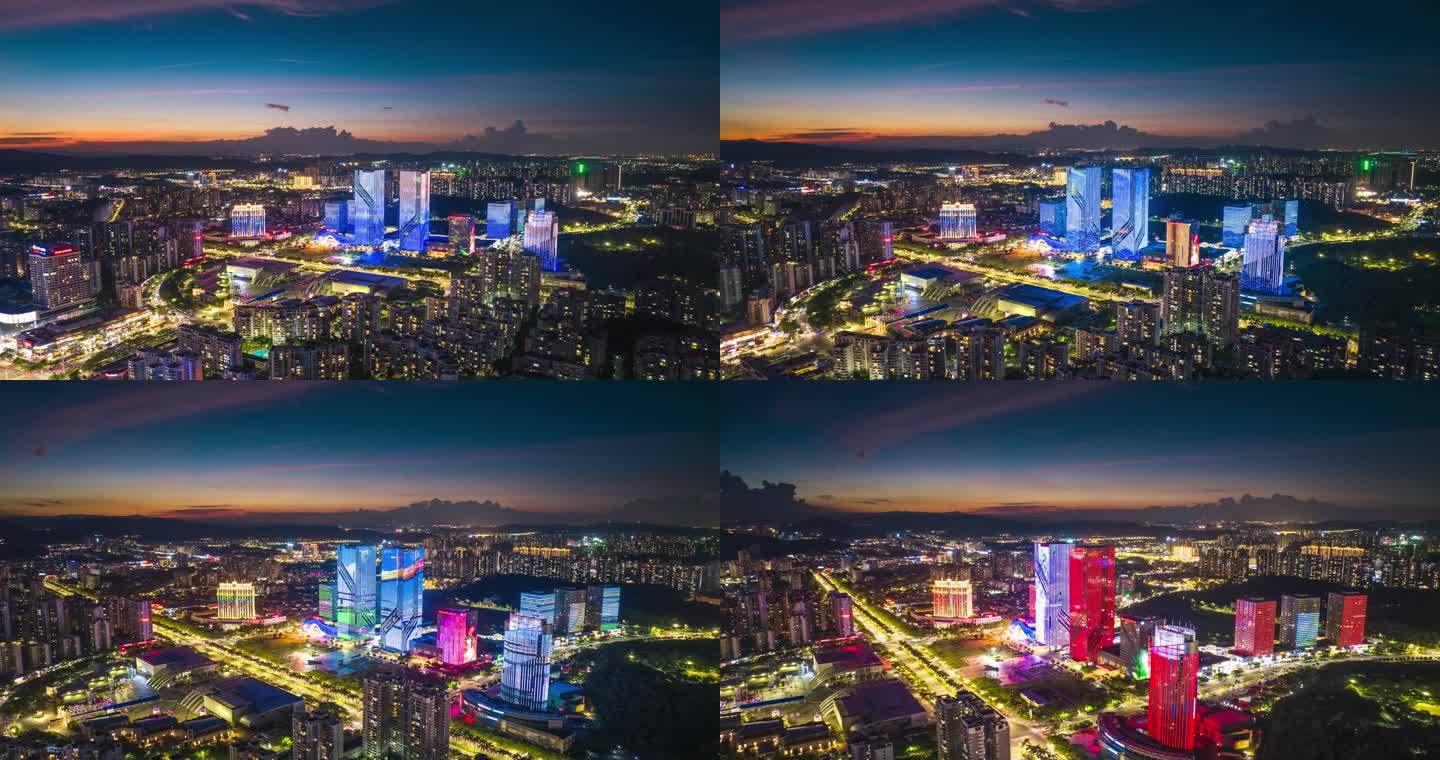 江门五邑广场夜景移动延时4K