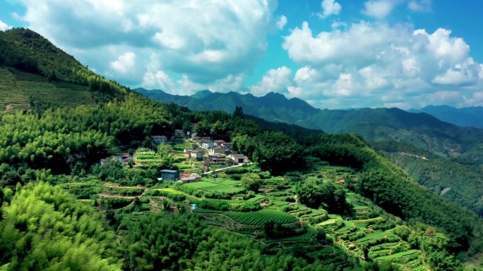 浙西大山 自然风光 山村 梯田 山里农户