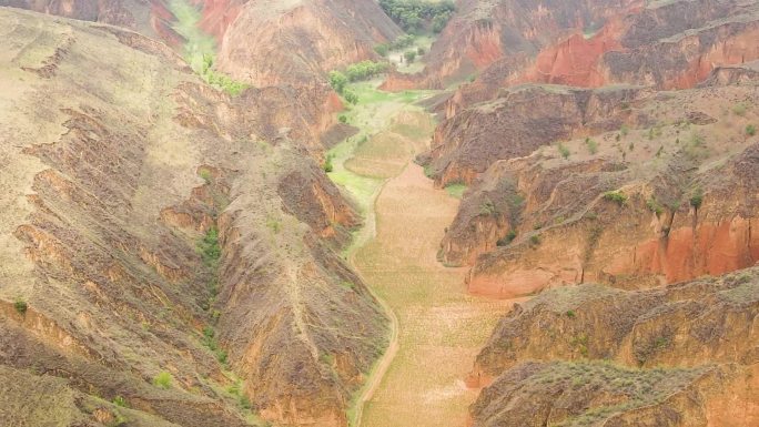 原创正版陕北黄土高坡窑洞建筑村庄农村地貌