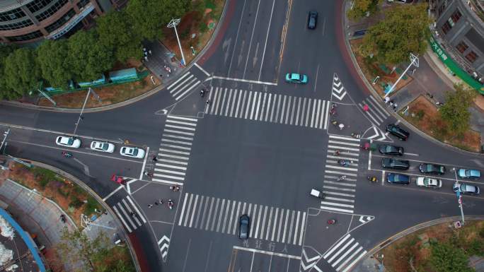 三岔路口 城市路网 城市交通 城市宣传片