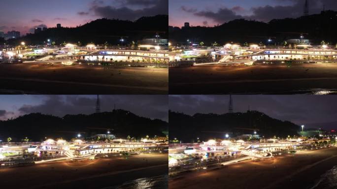 4k 25p 珠海城市阳台 夜景航拍延时
