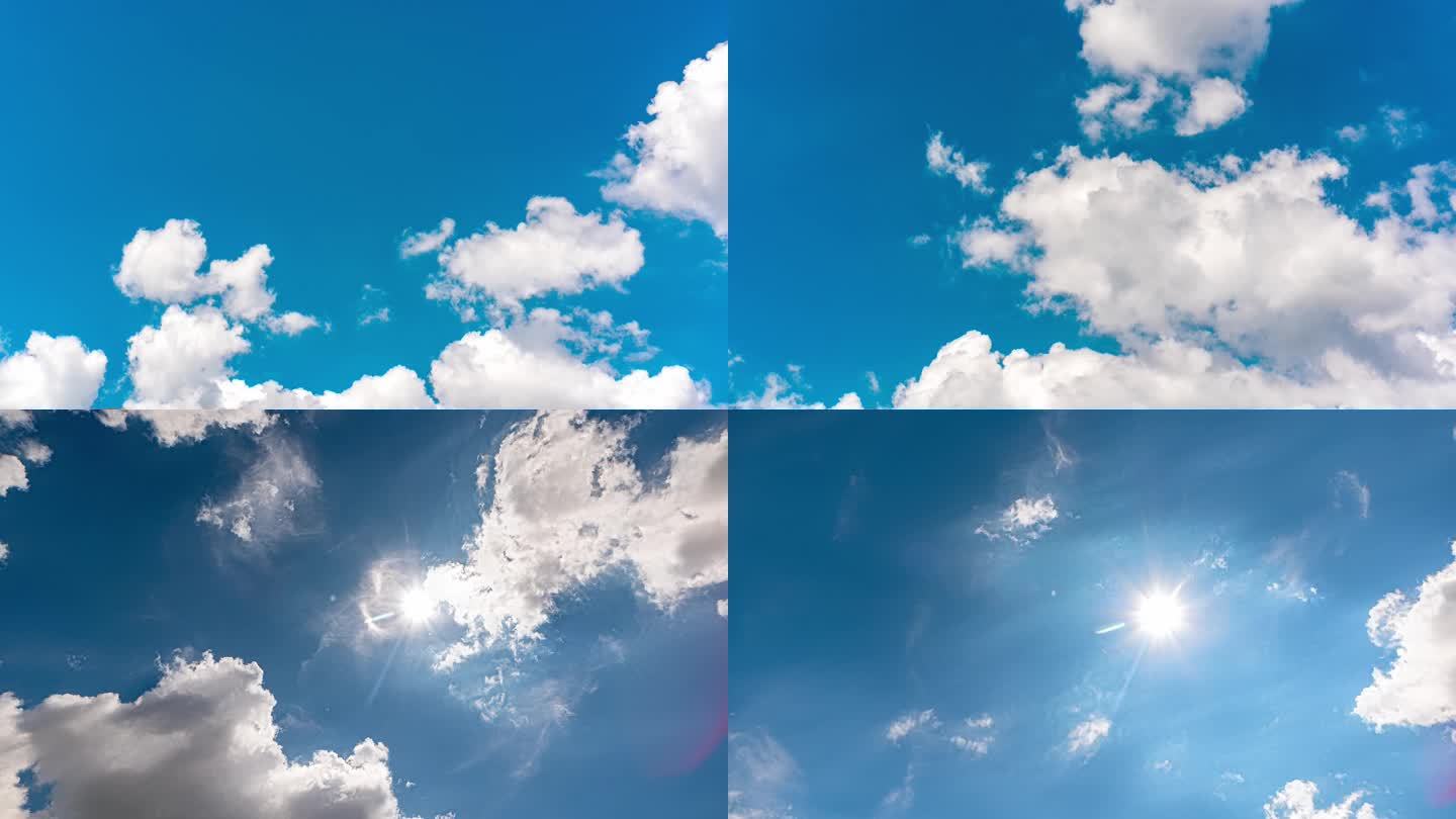 【4k原创】蓝天白云延时天空背景素材