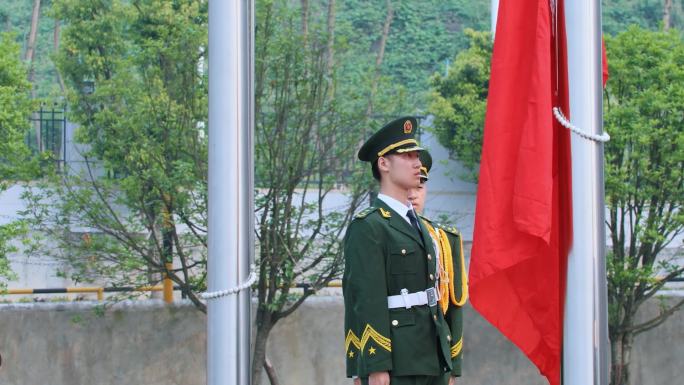 升旗仪式护旗手礼宾服仪仗队