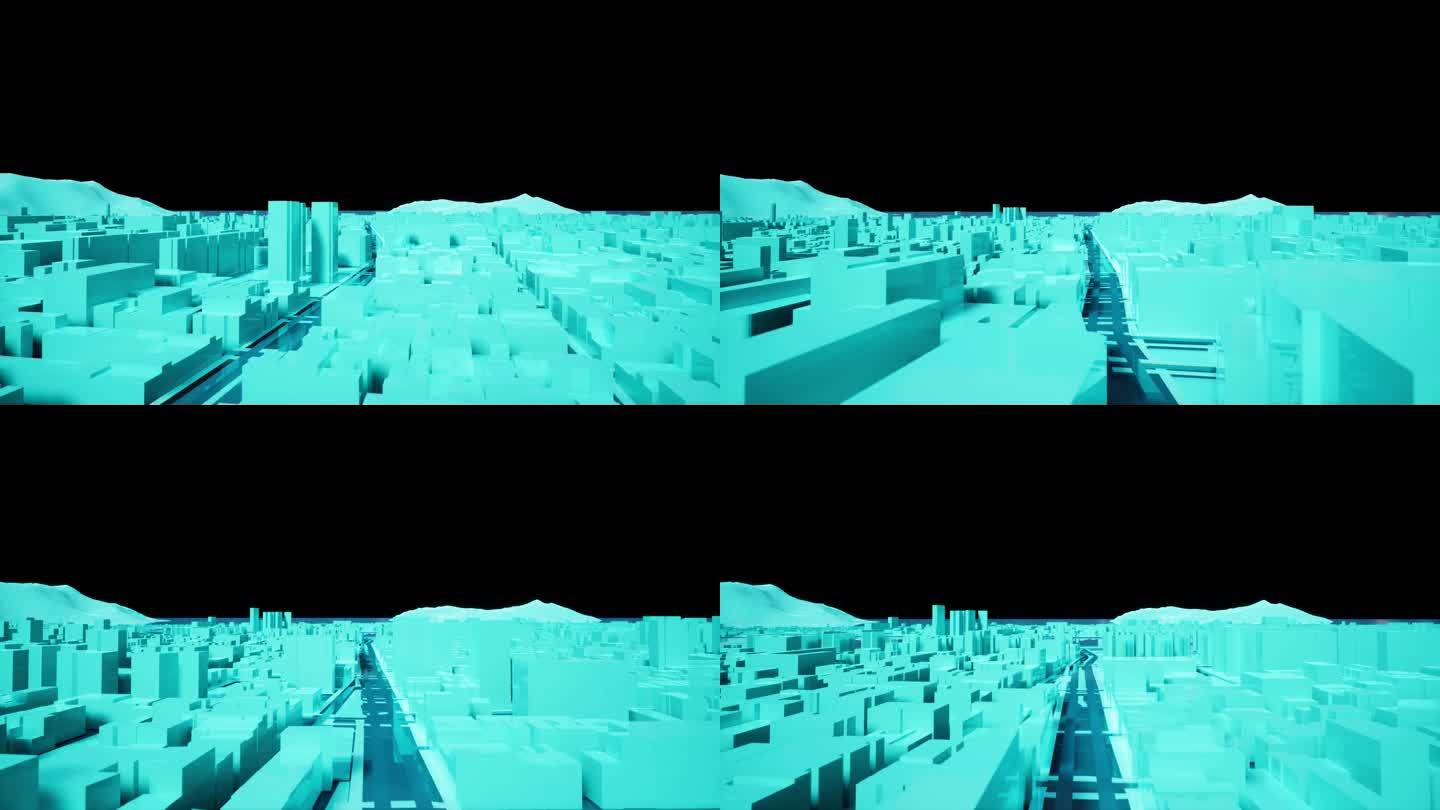 【4k】科技感城市白模微缩景观15