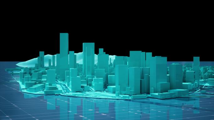 【4k】科技感城市白模微缩景观7
