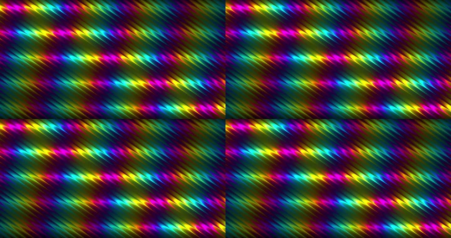 抽象数字波浪彩虹背景。3D插图和渲染。元宇宙技术、数字艺术、插图设计和光谱色彩科学的概念。