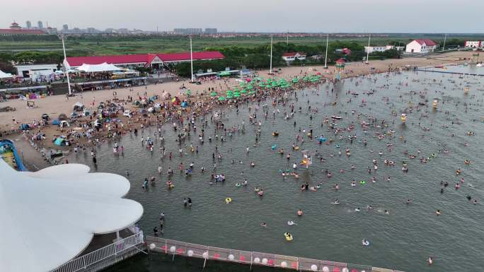 4K原素材—奉贤碧海金沙海滨浴场