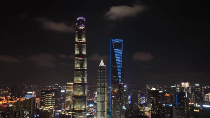4K延时航拍上海高楼大厦