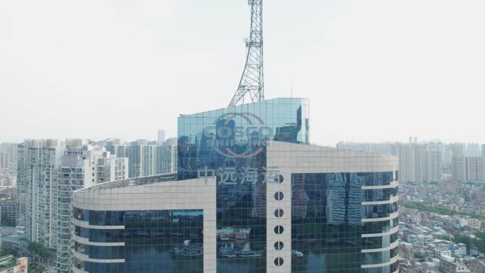 4K航拍广州越秀广州海运大厦地标性建筑