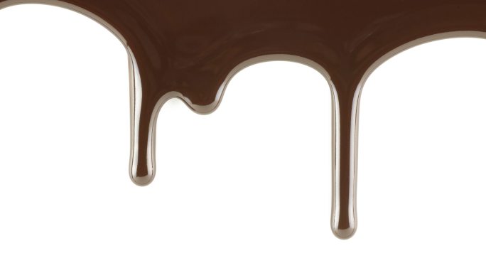 巧克力流丝滑流下油漆