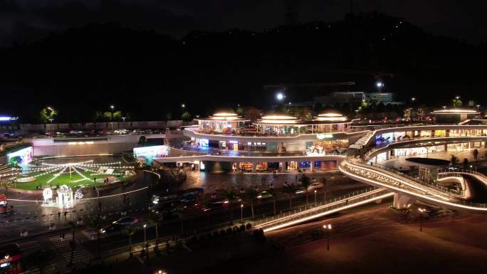 4k 25p 珠海 城市阳台延时夜景航拍