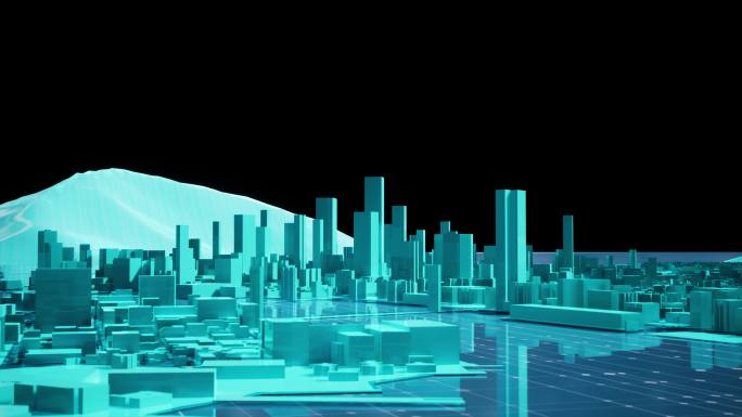 【4k】科技感城市白模微缩景观10