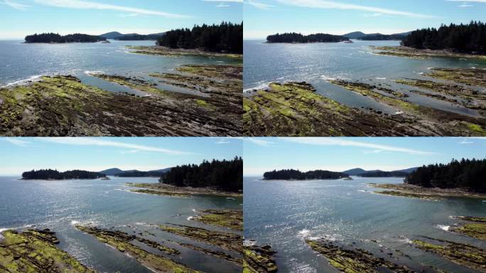 海湾群岛海岸线海滨沿海城市宣传海边海滩