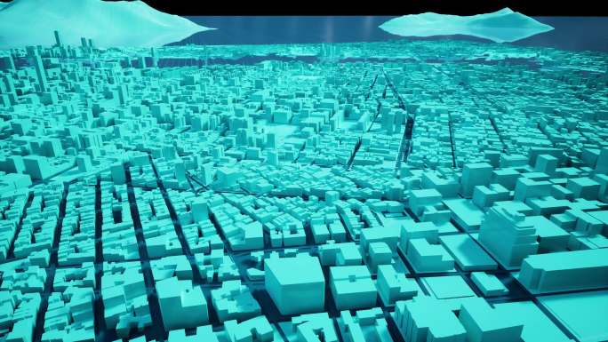 【4k】科技感城市白模微缩景观18