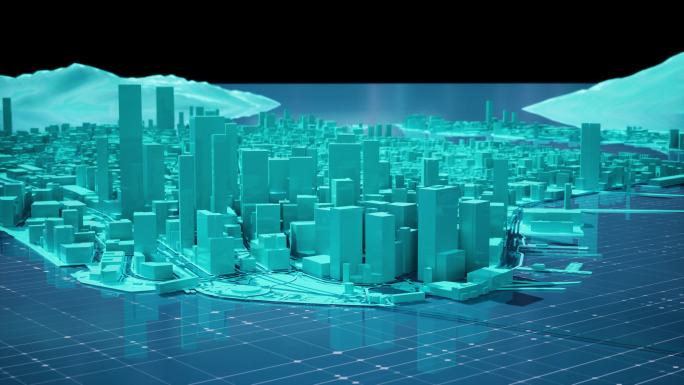 【4k】科技感城市白模微缩景观8