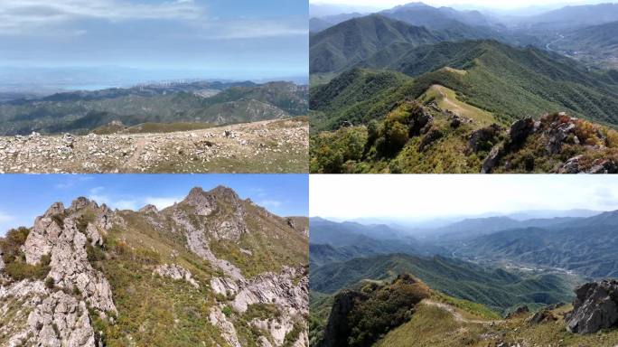 航拍夏末初秋 山川 山河 风景