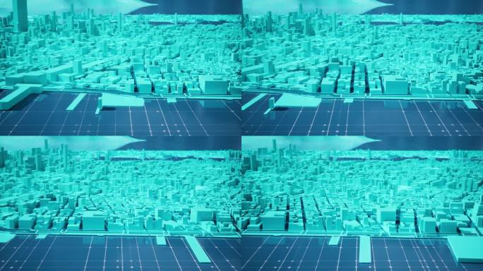 【4k】科技感城市白模微缩景观1