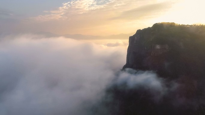 广西鸟瞰图高山山峰巅峰山脉