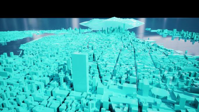 【4k】科技感城市白模微缩景观17