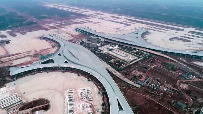 【4k 60fps】修建中的天府国际机场