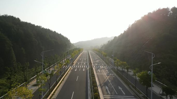 清晨阳光  希望曙光道路