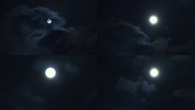 月亮 月亮升空 月亮延时 夜晚空景