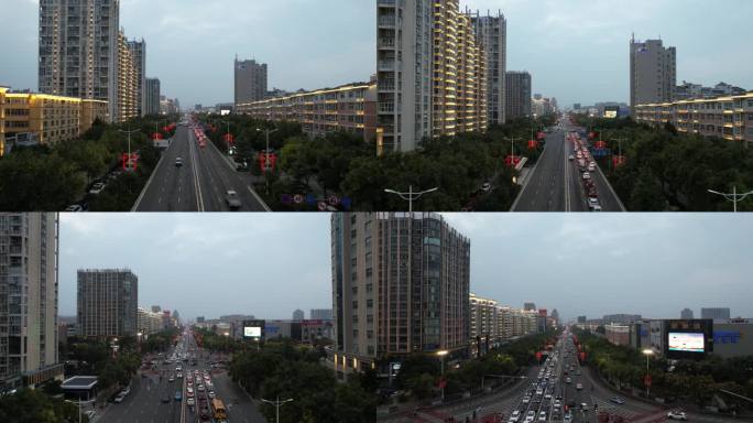 山西运城学苑路夜景