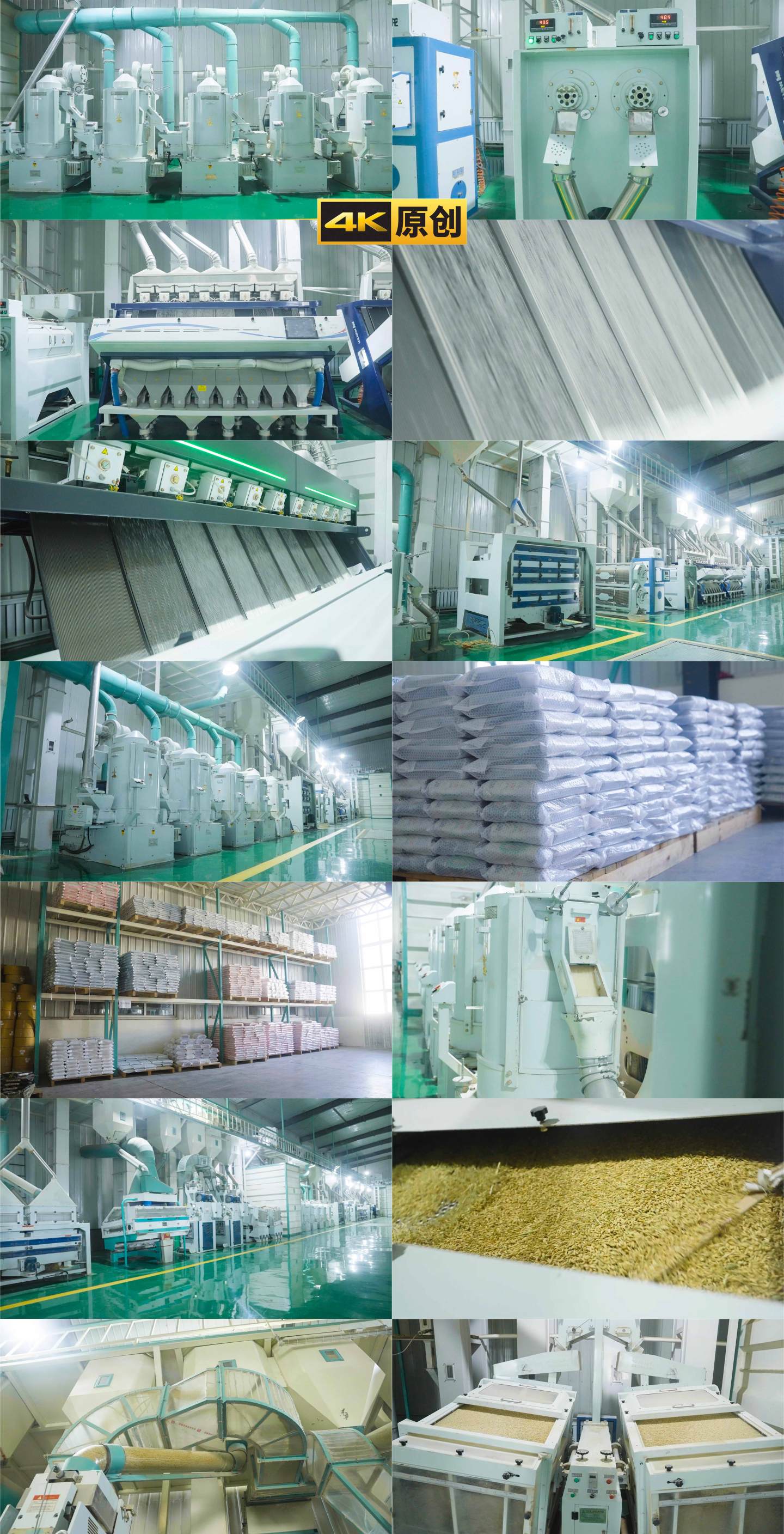 大型大米生产线加工厂4K