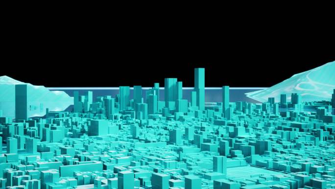 【4k】科技感城市白模微缩景观11