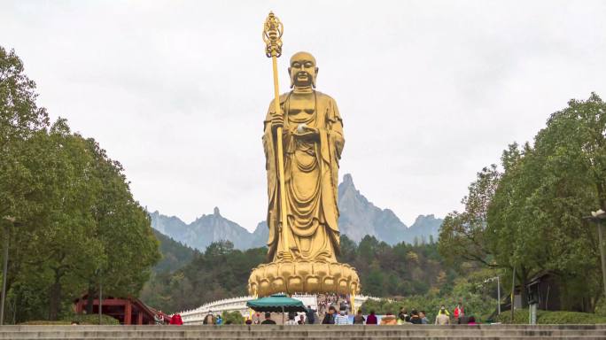 九华山地藏王菩萨铜像