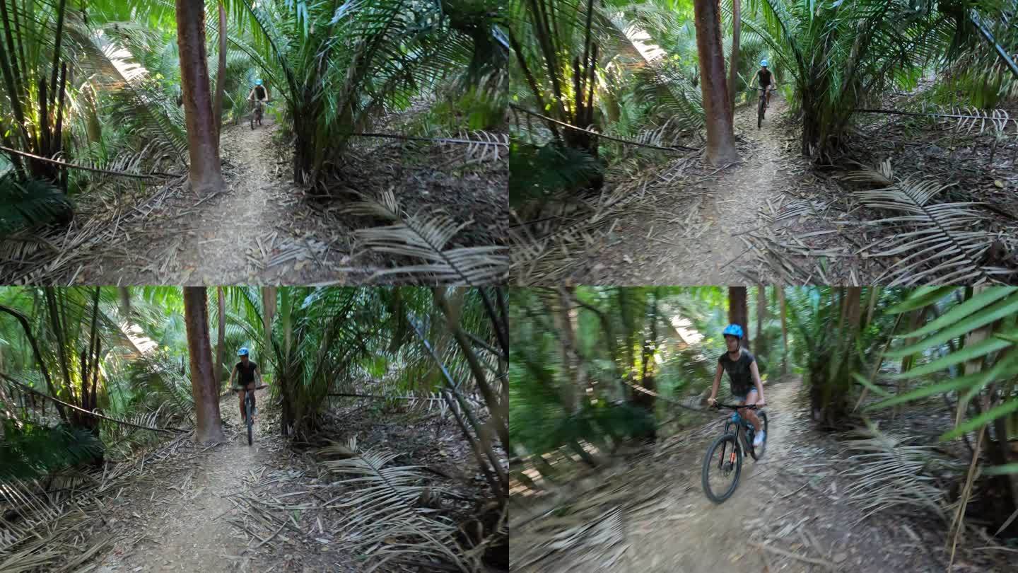 女子山地自行车穿越丛林赛道