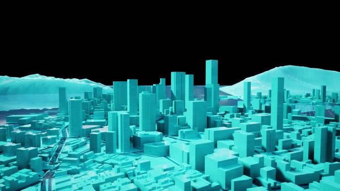 【4k】科技感城市白模微缩景观19
