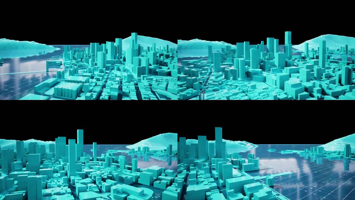 【4k】科技感城市白模微缩景观19