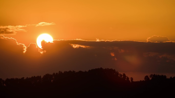 夕阳下山延时