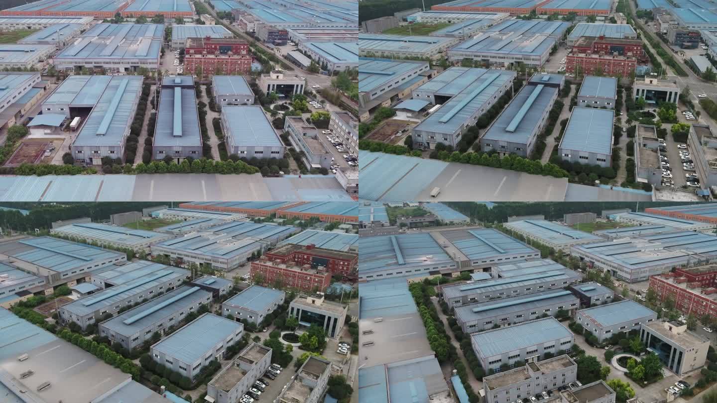 【4K】工业园区产业园区化工厂房航拍